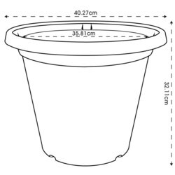 Round Plant Pot Terracotta 40cm - image 2