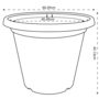 Round Plant Pot Terracotta 50cm - image 2