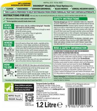 Roundup Total Optima Weed Killer RTU 1.2L - image 2