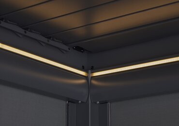 Royce Cube Gazebo in Grey With LED 3.6x4m - image 5