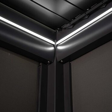 Royce Cube Gazebo in Grey With LED 3.6x4m - image 2