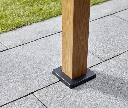 Royce Cube Gazebo With LED Wood Finish 3.6x4m - image 4