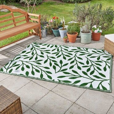 Rug Leaves Green 150x210cm - image 1