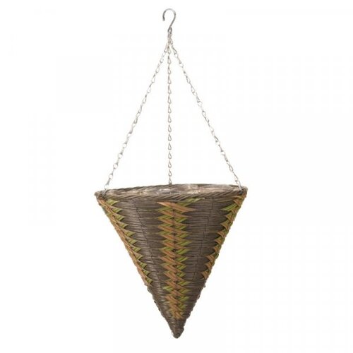 Safari Faux Rattan Cone 14" - image 1