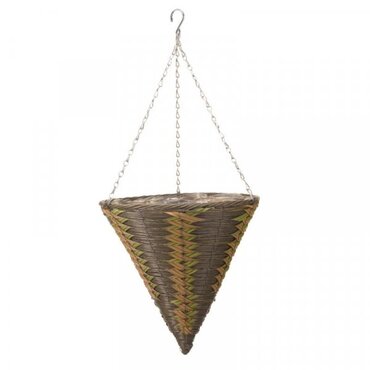 Safari Faux Rattan Cone 14" - image 1