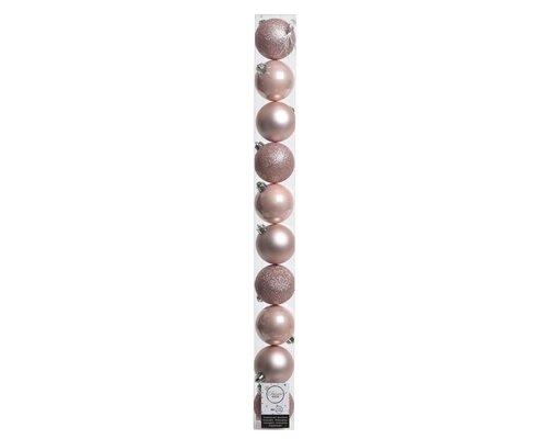 Shatterproof Ball x 10 Blush Pink 6cm - image 1
