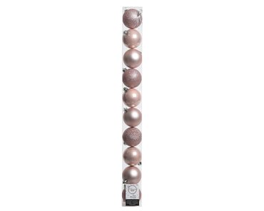 Shatterproof Ball x 10 Blush Pink 6cm - image 1