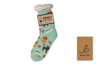 Sherpa Sock Crazy Cats (4-7)