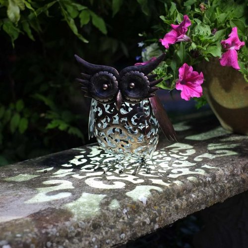 Silhouette Solar Metal Owl - image 1