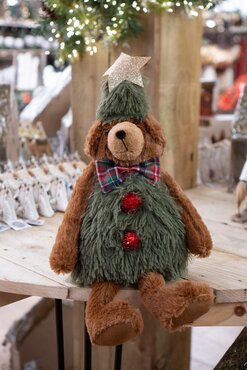 Sitting Christmas Tree Bear (Large)