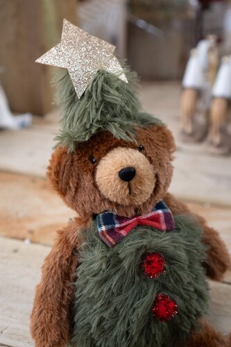 Sitting Christmas Tree Bear (Small) - image 2