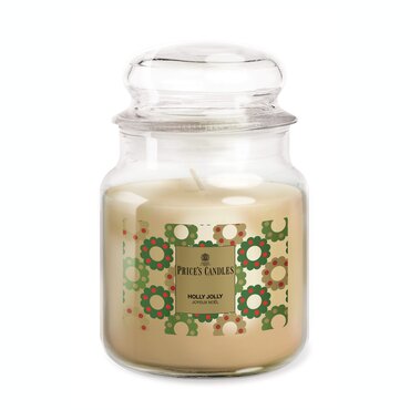 Small Candle Jar Holly Jolly