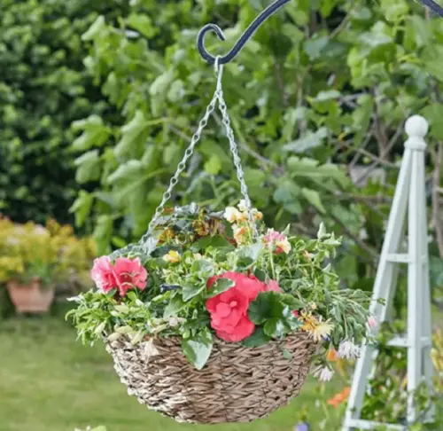 Sofia Faux Rattan Basket 14"