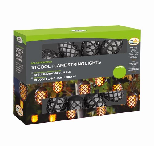 Solar Cool Flame String Lights Set of 10 - image 2