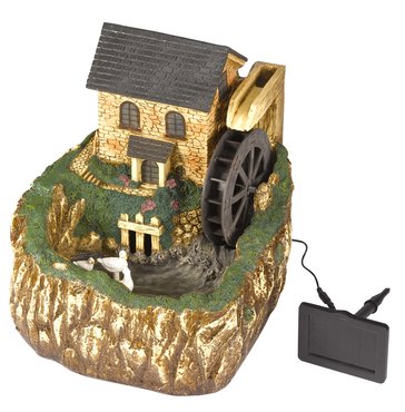 Solar Fountain Water Mill with Night Light - image 1