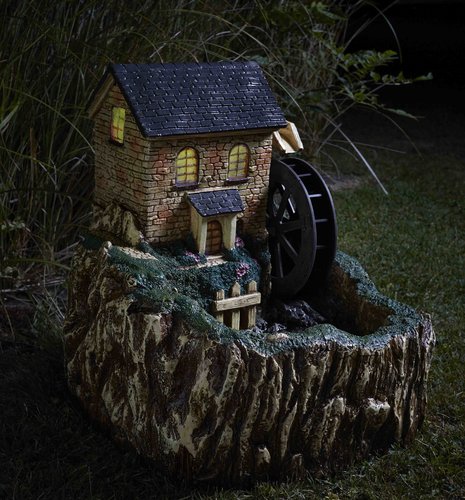 Solar Fountain Water Mill with Night Light - image 2