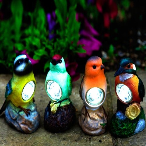 Solar Powered Garden Birds Spotlight - image 1