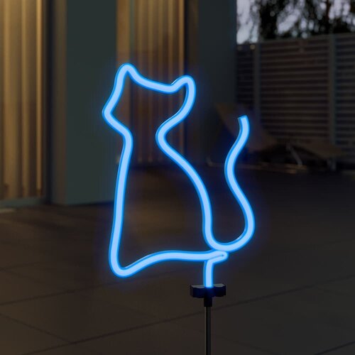 Solar Urban Neon Light Cat