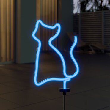 Solar Urban Neon Light Cat