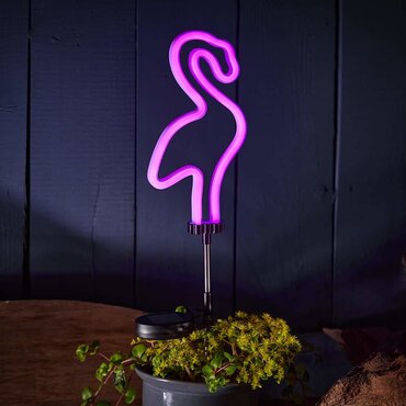Solar Urban Neon Light Flamingo