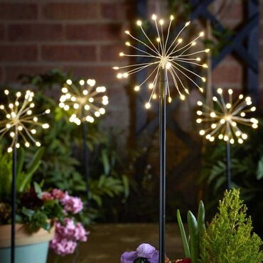 Stake Light StarBurst Large Set of 4