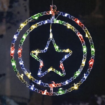 Star Rings Multi Coloured 30cm