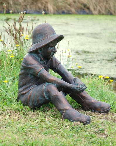 Statue Boy In Wellies