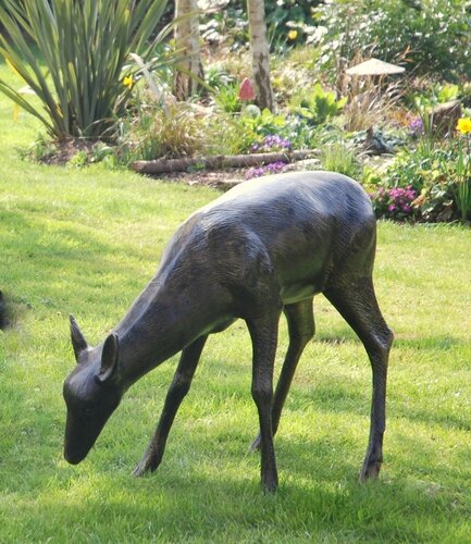 Statue Large Doe Head Down