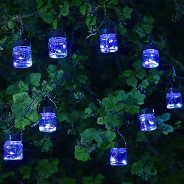 String Lights Firefly Opal Jar 10 set