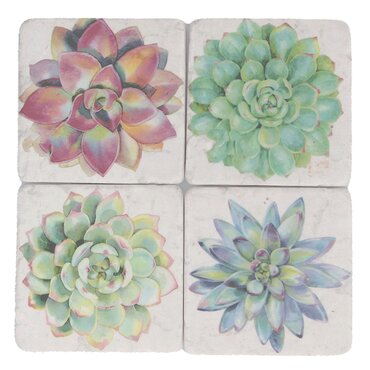 Succulents Resin Coaster