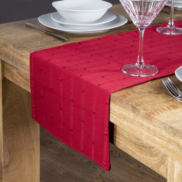 Table Runner Red Glitter 2m - image 1