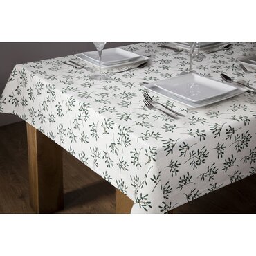 Tablecloth Green Mistletoe 2x1.3m
