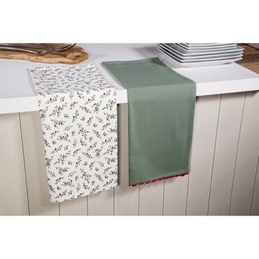 Tea Towel Holly Berry Set of 2 - image 2