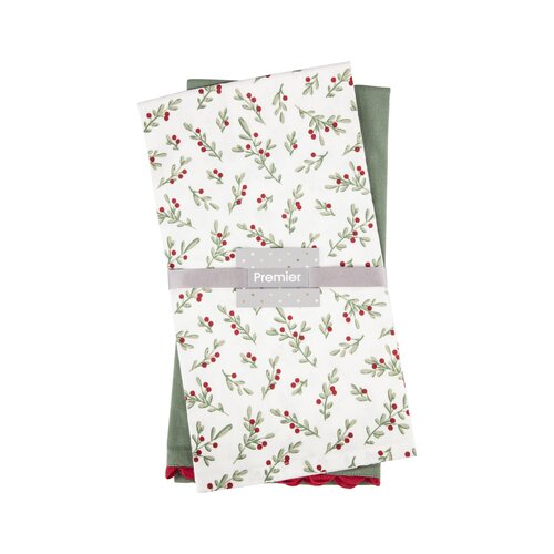 Tea Towel Holly Berry Set of 2 - image 3