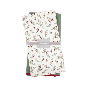 Tea Towel Holly Berry Set of 2 - image 3