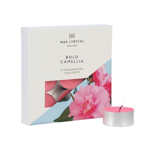 Tealights Bold Camellia Box of 9