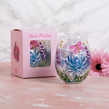 Stemless Glass Thistles & Butterflies