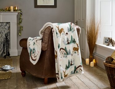 Throw Large Deer Cream 140x180cm - image 3