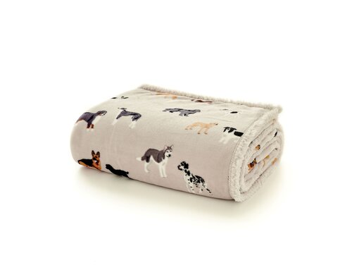Throw Large Dogs Oat 140x180cm - image 1