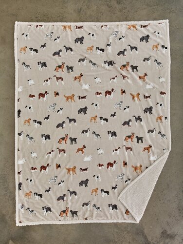 Throw Large Dogs Oat 140x180cm - image 2