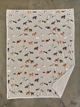 Throw Large Dogs Oat 140x180cm - image 2