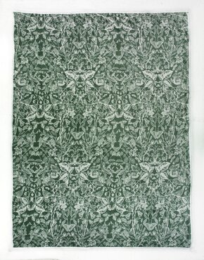 Throw Large Secret Garden Green 140x180cm - image 2