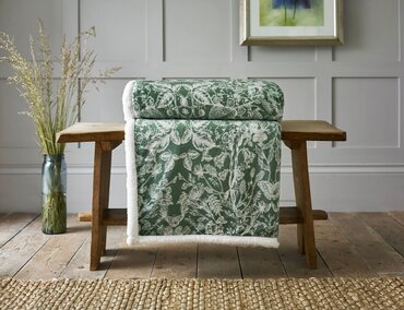 Throw Large Secret Garden Green 140x180cm - image 3