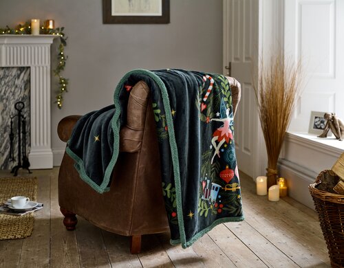 Throw Tree Navy 130x170cm - image 1