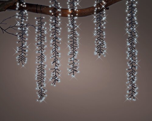 Tree Cascade Cluster Snowing Lights (Cool White, Black Cable) x480 (L31) - image 2