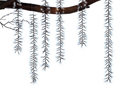 Tree Cascade Cluster Snowing Lights (Cool White, Black Cable) x480 (L31) - image 3