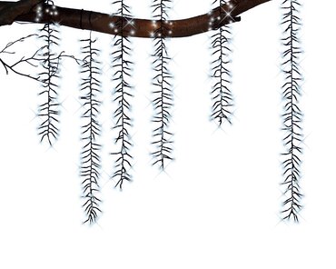 Tree Cascade Cluster Snowing Lights (Cool White, Black Cable) x480 (L31) - image 3