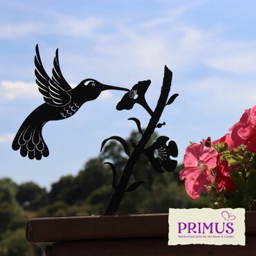 Tree Silhouette Metal Hummingbird 25cm - image 1