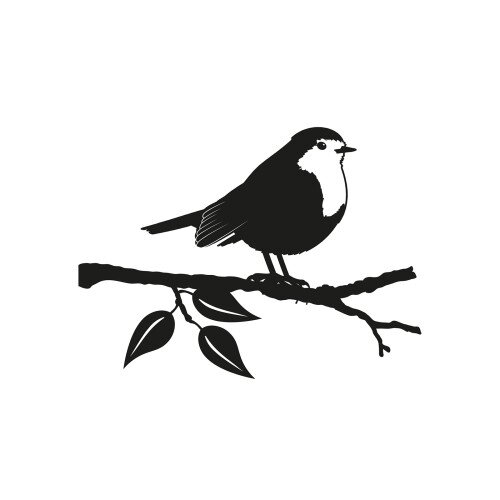 Tree Silhouette Metal Robin 25cm - image 2