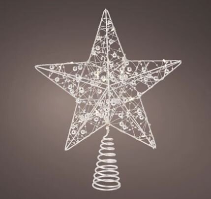 Tree Top Star Led Micro Silver 27cm